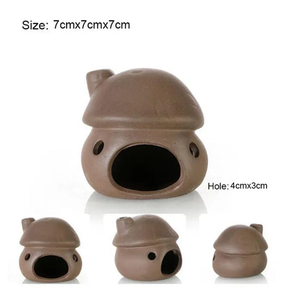 Ceramic House Fish Tank Aquarium Decoration Fish Shrimps Shelter House Pottery Scorpion House Canister Simulation Stone Ornament