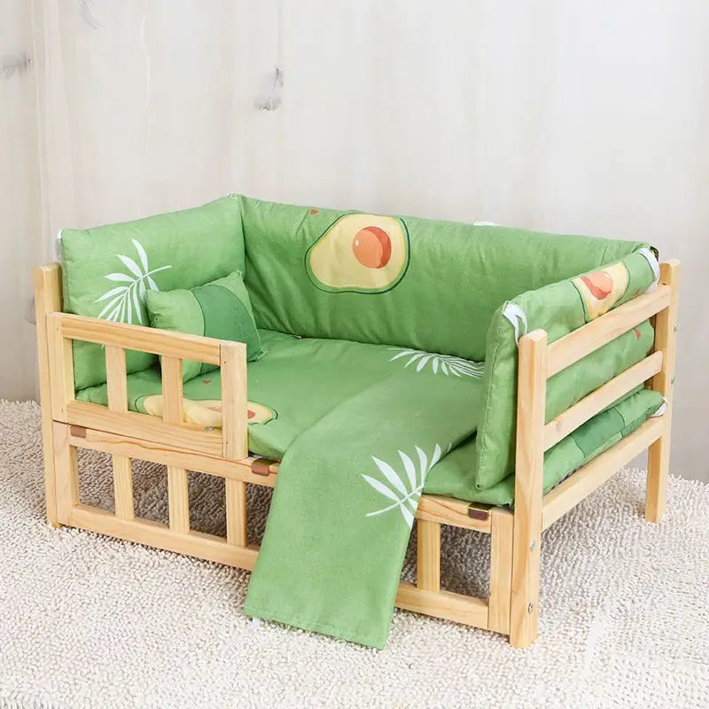 Kennel  solid wood dog bed  sleeping medium small dog  pet bed
