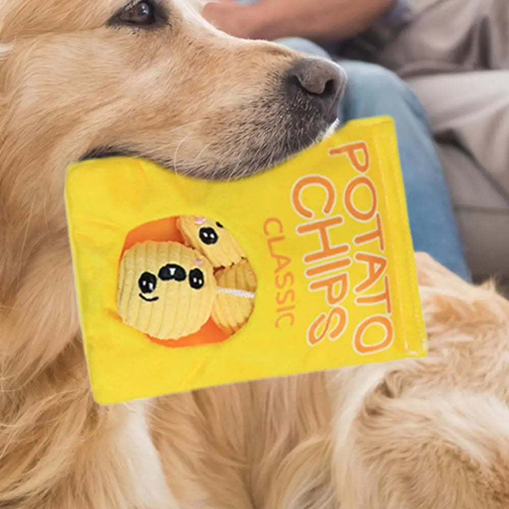 Dog Squeaky Plush Toys Pet Dog Cartoon Teething Toy Squeaky Plushies Medium to Large Dogs Reduce Boredom Interactive Toys