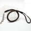 No Pull Leather Dog Leash Durable Cowhide Braided Dog Leash Buffer Spring Design for Training Walking Large and Medium Dogs Pets