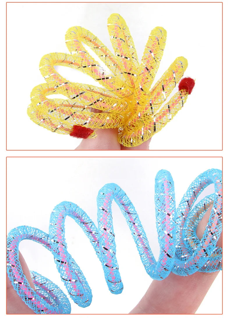 Kitten Cat Toys Interactive Cat Spring Toy Colorful Springs Cat Pet Toy Coil Spiral Springs Pet Products for Cats