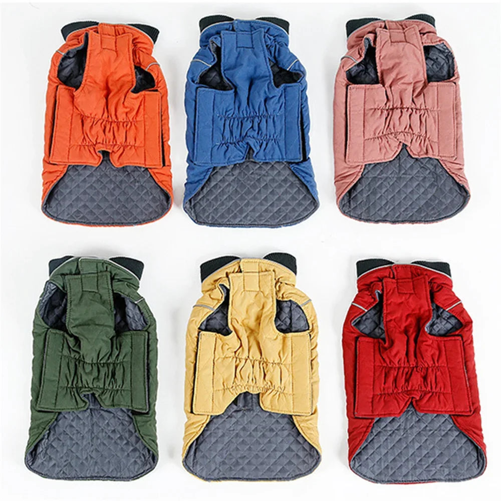 Retro Style French Bulldog Pet Coat Jacket Winter Warm Big Dog Clothes for Medium Large Dogs Pug Bull Terrier mascotas Clothing