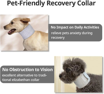 Dog Neck Brace Elizabethan Collar for Pet After Surgery Recovery Wound Protect, Adjustable Cervical Cone for Small Medium Dogs