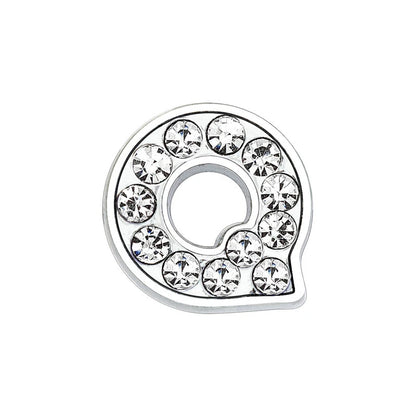 10mm Chrome Alloy Diamond Capital English Alphabet Jewelry Manual Diy Cat Claw Love Pet Collar Accessories