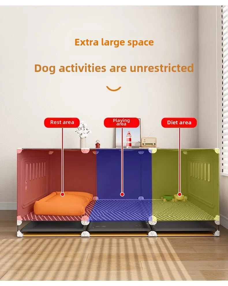 Dog Cage Small Dog Home Indoor Kennel Toilet Integrated Dog Fence Medium Dog Teddy Bigbear Dog Cage