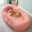 Plush Pet Bed with Pillow Quilt Winter Warm Large Foam Pad Pet Sleeping Pad Sofa Bed Removable and Washable Pet Kennel