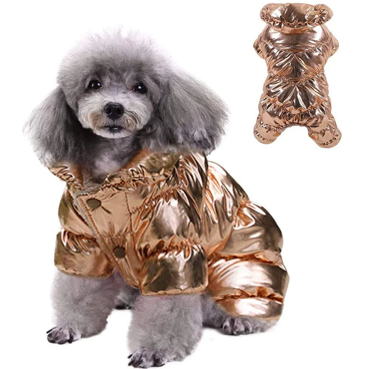 Dog Puppy Winter Coat for Small Dogs Waterproof Windproof Dog Jacket Warm Fleece Padded Pet Clothes for Teddy Poodles Pomeranian