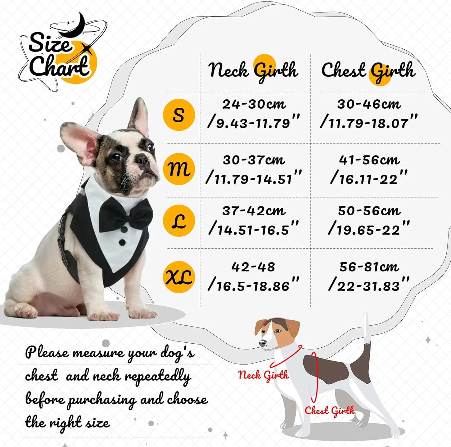 Dog Tuxedo Harness Breathable Engagement Birthday Valentines Costume Adjustable Bow Tie Pet Vest Harness for Small Medium Dogs