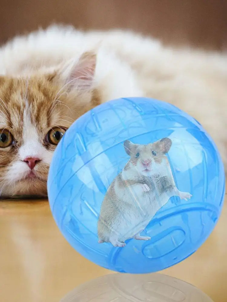 Hamster Exercise Balls With Traction Rope Transparent Hamster Running Ball Wheel Safe Hamster Exercise Balls Pet Supplies
