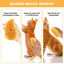 Cat Steam Brush, 3-In-1 Cat Steam Brush, Silicone Massage Beauty Brush, Cat And Dog Pet Hair Cleaning Brush Comb,Mango Shape