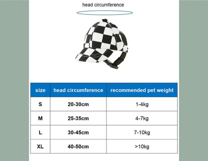 Sport Dog Baseball Cap Dog Sun Hat Pet Peaked Cap with Ear Holes Adjustable Puppy Cat Hat Outdoor Pet Outfit Small Large Dog Cap