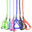 High Quality 1.5cm Width Harness Leashes for Dogs Pets  Collar Small Dog Pet Nylon Harness Puppy Cat Adjustable with Lead Leash