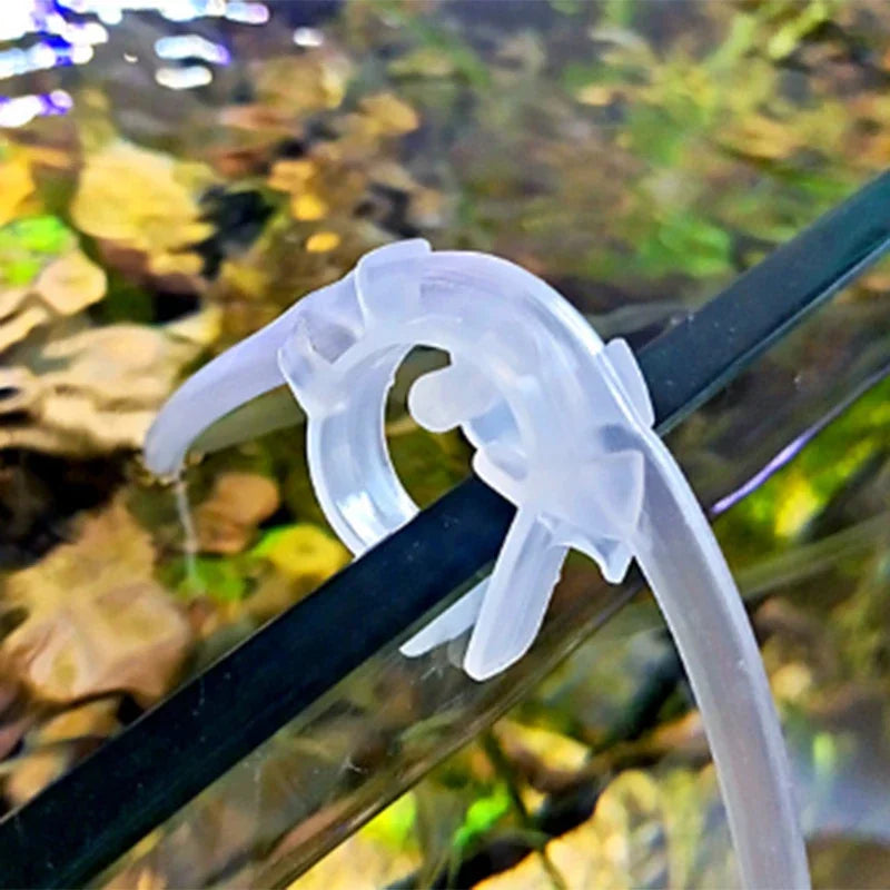 Plastic Aquarium Water Tube Holder Water Pipe Hose Mount Bracket for 4~6mm Pipe Water Tubes Fixed Clip Fish Tank Hose Clamp Hot