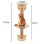 Wall Mounted Solid Wooden Cat Climbing Frame with Sisal Scratching Post Rope Ladder Double Jumping Platform Furniture
