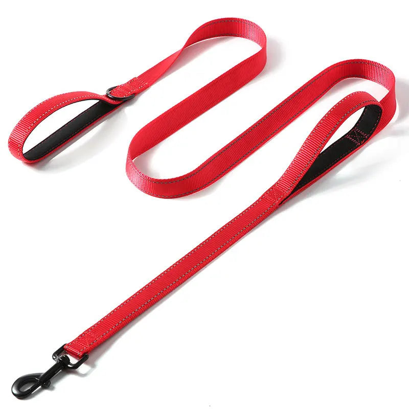 6FT Heavy Duty Dog Leash for Large Medium Dogs, Reflective Double Handle Dog Leash Lead for Traffic Control Husky Pet Accessorie