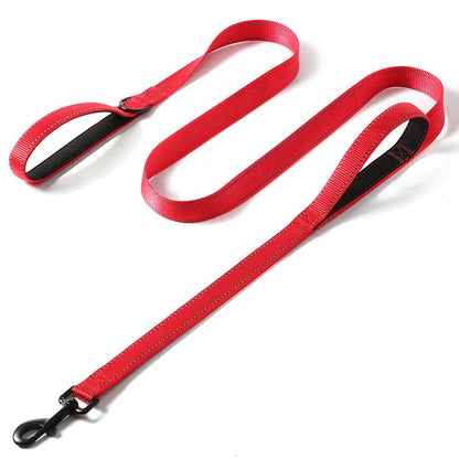 6FT Heavy Duty Dog Leash for Large Medium Dogs, Reflective Double Handle Dog Leash Lead for Traffic Control Husky Pet Accessorie