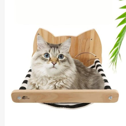 Cat Wall Mounted Furniture Climbing Shelves Scratching Post  Hammock With Ladders and Bridge of High Quality For Cat Playing