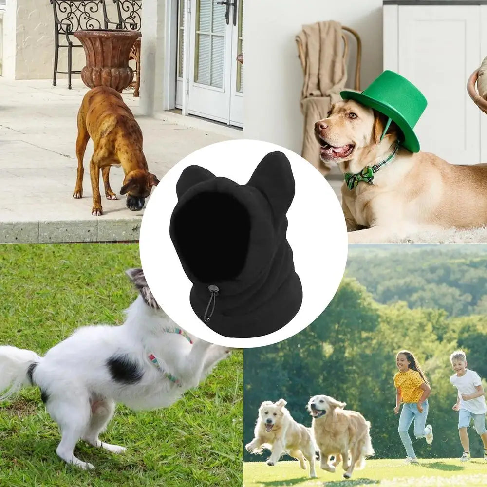Dog Winter Hat Thickened Dog Hood Warm Hat Walking Outdoor Winter Pet Hat Dog Ears Cover Headwear Puppy Caps Puppy Headgear