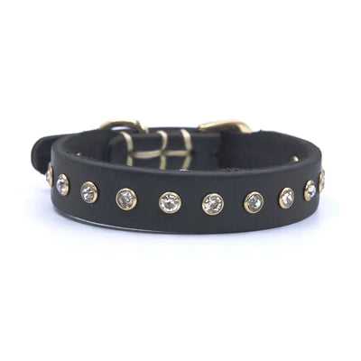Soft Real Leather Cat Collar Non Breakaway Kitten Collar for Girl Boy Studded Leather Pet Collar for Puppy Small Cat Accessories
