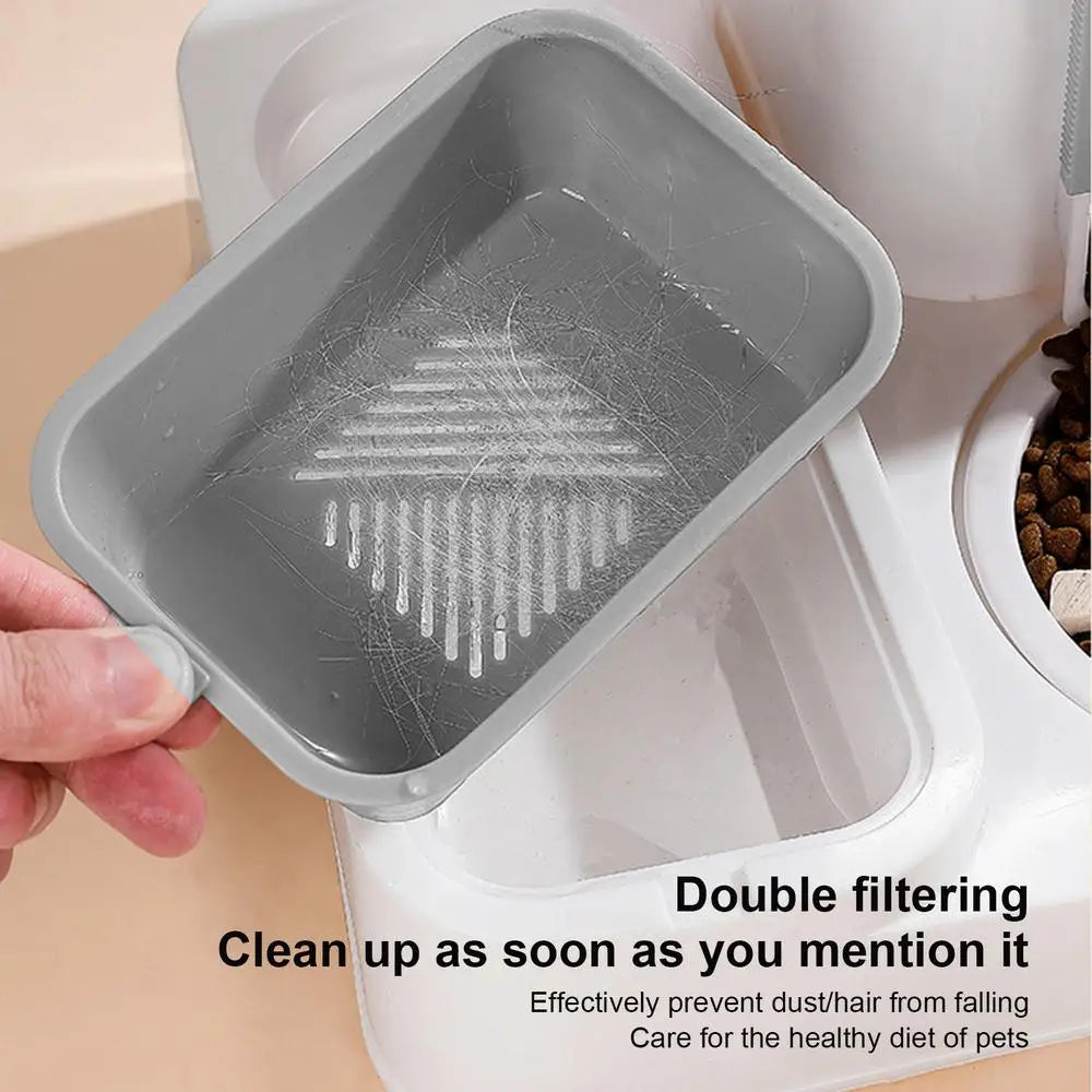Cat Automatic Feeders Large Capacity Pet Feeding Dog Food Dispenser Reusable Kitten Puppy Water Dispenser for Home Cage