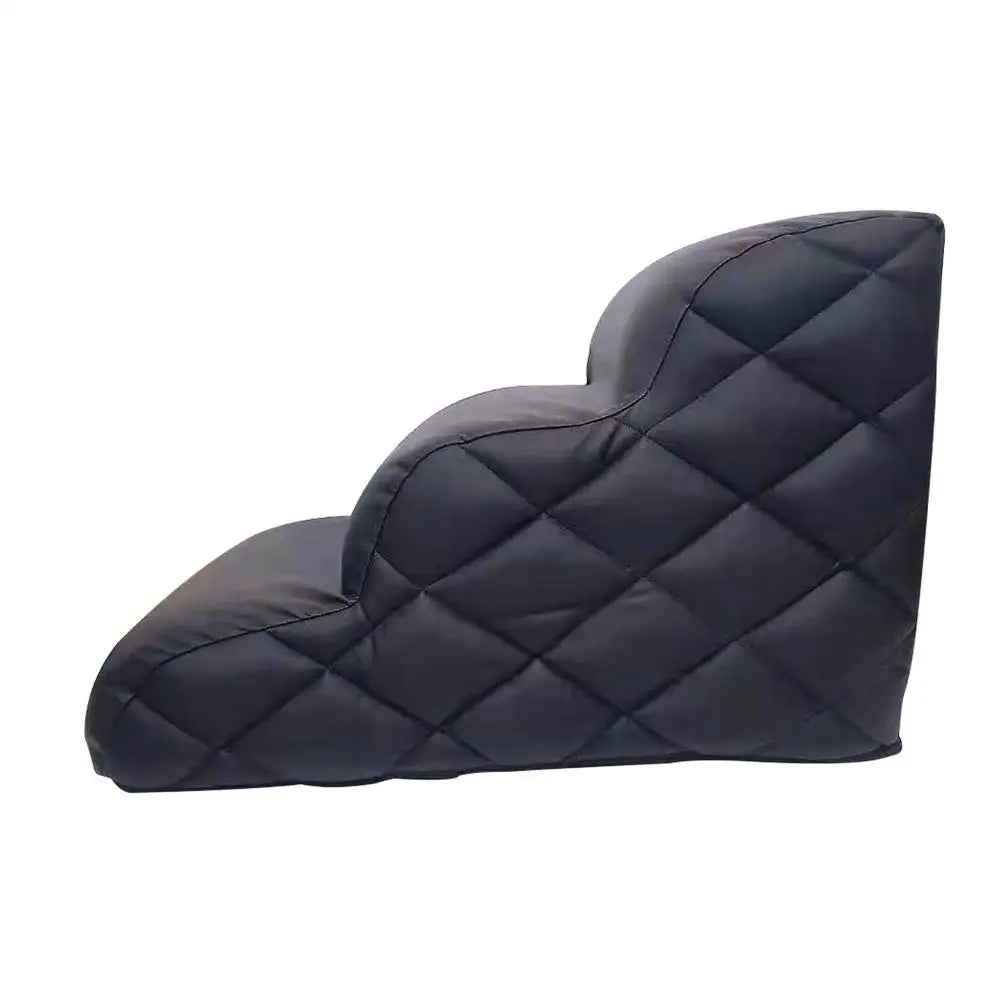 Pet Steps Dog Stairs Puppy Ladders Dog Furniture Non-Slip 3 Steps Dog Stairs Soft Leather Cover Bed Stairs Pet Cats Bed Steps