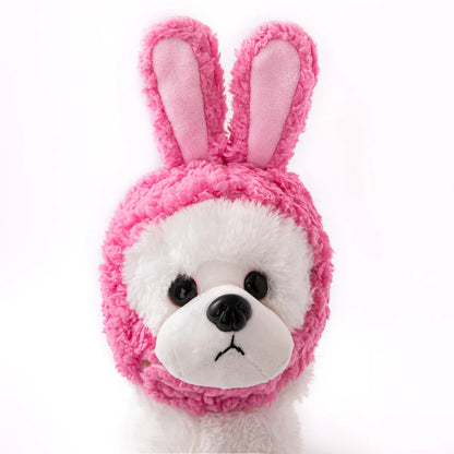 Plush Rabbit Ears Pet Dog Accessories Cosplay Cat Hat Winter Lovely New Year Christmas Puppy Headgear Soft Velvet Pet Supplies