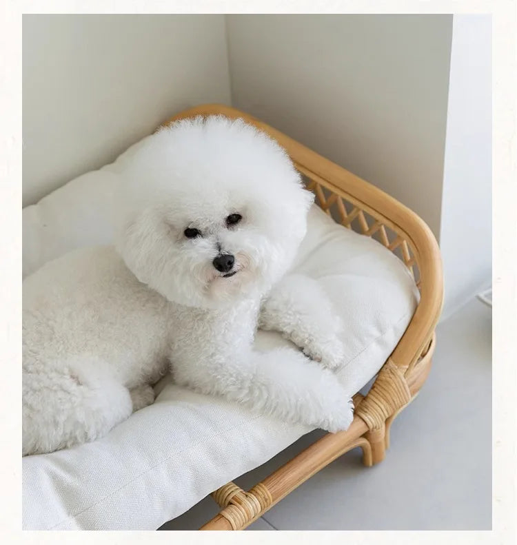 Dog bed universal cat litter pet bed rattan dog bed rattan kennels medium and small dogs winter and summer pet litter
