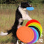 Rubber Flying Saucer Interactive Dog Toy For Large Dogs Soft Dog Accessories Puppy Training Supply Puzzle Activity Game Chewers