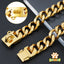Stainless Steel Gold Dog Chain Collar, Chew Proof Pet Chains, Cuban Link, Large Dog Collars, 23mm