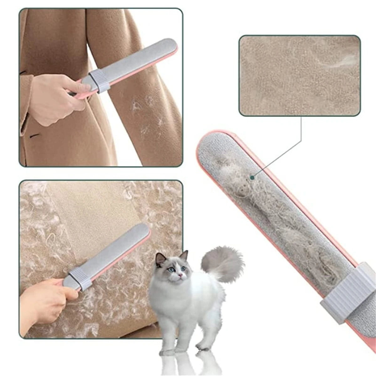 1 PC Reusable Hair Removal Cat Fur Cleaner Pet Dog Cat Hair Remover Lint Roller Brush Reusable Dog Hair Removal Roller