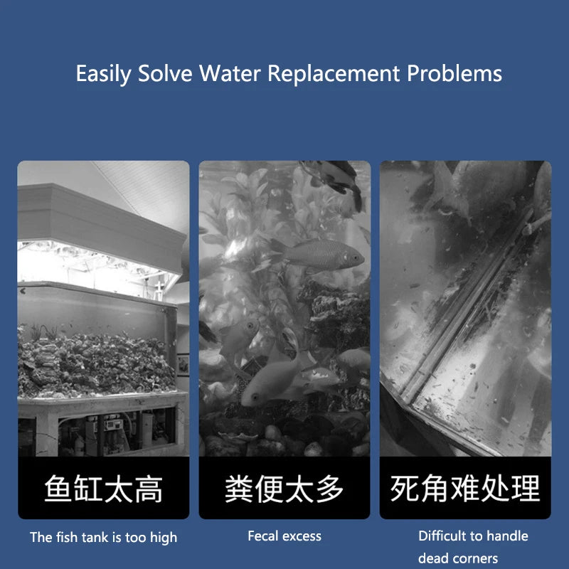 Aquarium Fish Tank Water Changer Air Pump Cleaning Tools Aquarium Gravel Cleaner Vacuum Siphon Pump with Filter Nozzle New