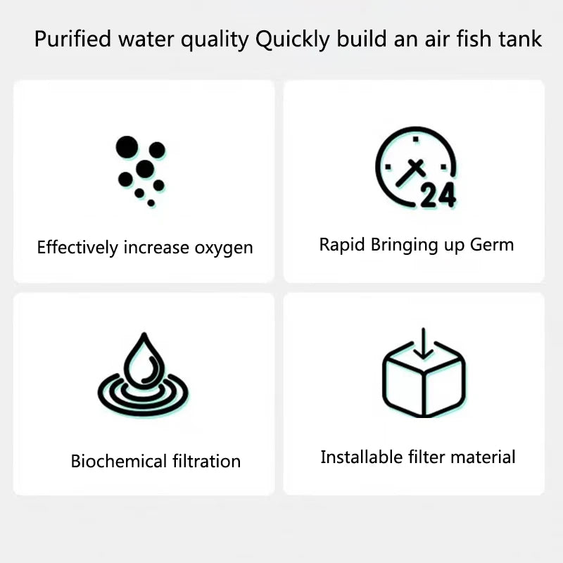 1Pcs Black Aquarium Filter for Aquarium Fish Tank Air Pump Skimmer Biochemical Sponge Filter Aquarium Bio Filters Filtro Aquario
