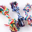 Pet dog cotton rope toys teeth cleaning teeth grinding resistant to bite rope knot toy rope double section cotton rope teething