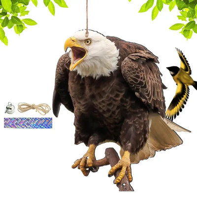 Farm Protector Bird Scarer Owl Scarecrow Scarer Pendant Garden Protector Pendant Waterproof With Bell Fake Bird Scarecrow Bird