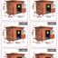 Large new solid wood kennel outdoor waterproof dog house with mat and cold-proof pet dog cage carbonized golden retriever woo