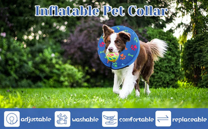 Protect Inflatable Dog Collar After Surgery Recovery Pet Collar for Small Medium Large Dogs Soft Dog Elizabeth Cone Collar