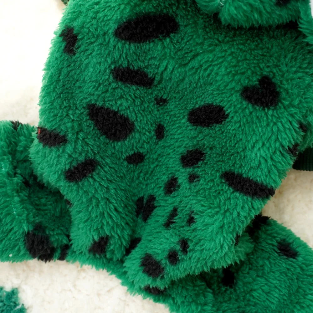 Pet Frog Costumes for Party Funny Small Dog Cat Cosplay Coat Hoodie Outfits Warm Winter Fleece Puppy Clothes Chihuahua Jumpsuit