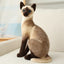 Stuffed Siame Cats Plush Toy 20/25cm Simulation American Shorthair Cute Cat Pet Toys Lifelike Home Decor Birthday Gift
