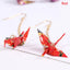 Kranich Earrings Origami Miniblings Bird Cranes Faltkunst Senbazuru Paper