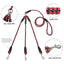 Dog Leashes 3 in 1 Nylon Pet Traction Rope 3 Way Dog Lead Leash for Three Small Dogs Cats Outdoor Walking Multiple Puppy Leash