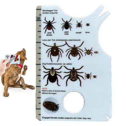 Tick Card with Magnifying Glass Tick Remover for Dogs Quickly Gentle Remove Ticks from Pet Dogs Cats or People