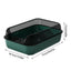 Cat Litter Box Large Pet Litter Box with Scatter Shield Open Top Pet Toilet High Sided Cat Poop Box Pet Cleaning Boxes