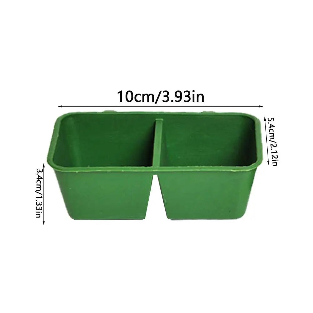 Bird Feeder For Cage 2 In 1 Parrot Cage Food And Water Bowl Double Groove Bird Food Bowl For Cage For Hold Food Water Universal