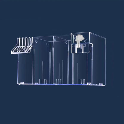 Fish Tank External Filter Box Acrylic Filter Dry and Wet Separation 4 in 1 Small Silent External Suspend Aquarium Drip Overflow