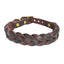 Braid Small Dog Collar Handmade from Thick Full Grain Leather Soft Durable Sturdy Material Belt Buckle Collar for Medium Breeds