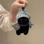 Q version Knight Cat Kitty cat doll toy backpack pendant Companion doll bag pendant Children's birthday gift Cute black cat toy
