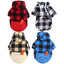 New Designer Warm Plaid Winter Big Dog Coats Detachable Hat Outfit Soft Hoodies Hat for Dog Cat Two Color Cloth For Small Dog
