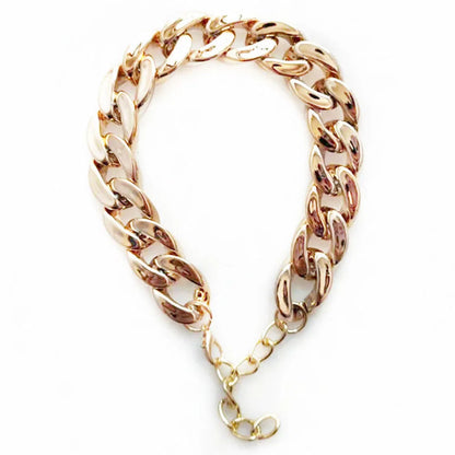 Gold Pet Cat Dog Collar Adjustable Light Plastic Small Dog Cuban Link Collar for Bulldog Puppy Necklace Pet Apparel Accessories