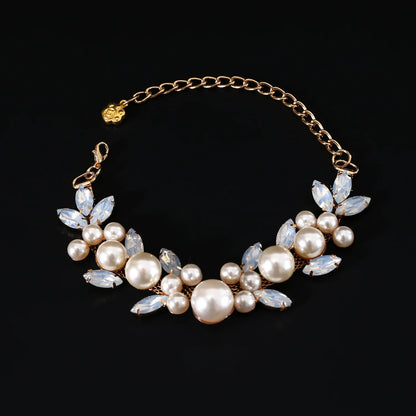 Luxury Dog Accessories for Small Medium Dogs Puppy, Blingbling Diamond Pearl Dog Cat Neckalce Adjustable Crystal Jewelry Collar