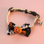 Bow Knot Halloween Pet Dog Collar Pumpkin Witch Hat Adjustable Neck Accessories for Cats Safety Buckle Decorate Pet Necklace
